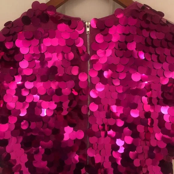 Endless Rose Circle Sequins Dress in Fuchsia Pink Size Small - Picture 11 of 14